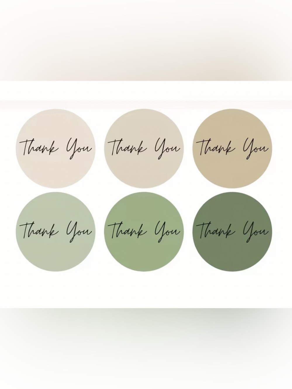 Thank You Round Sticker Labels - Picture 3 of 4